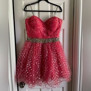 Sherri Hill Pink Sequin Dress Size:16